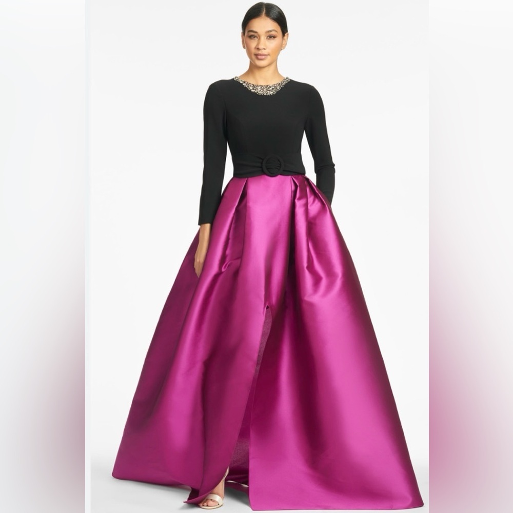 Sachin & Babi - Victoria Gown - Size 6 Pink and black. NWT